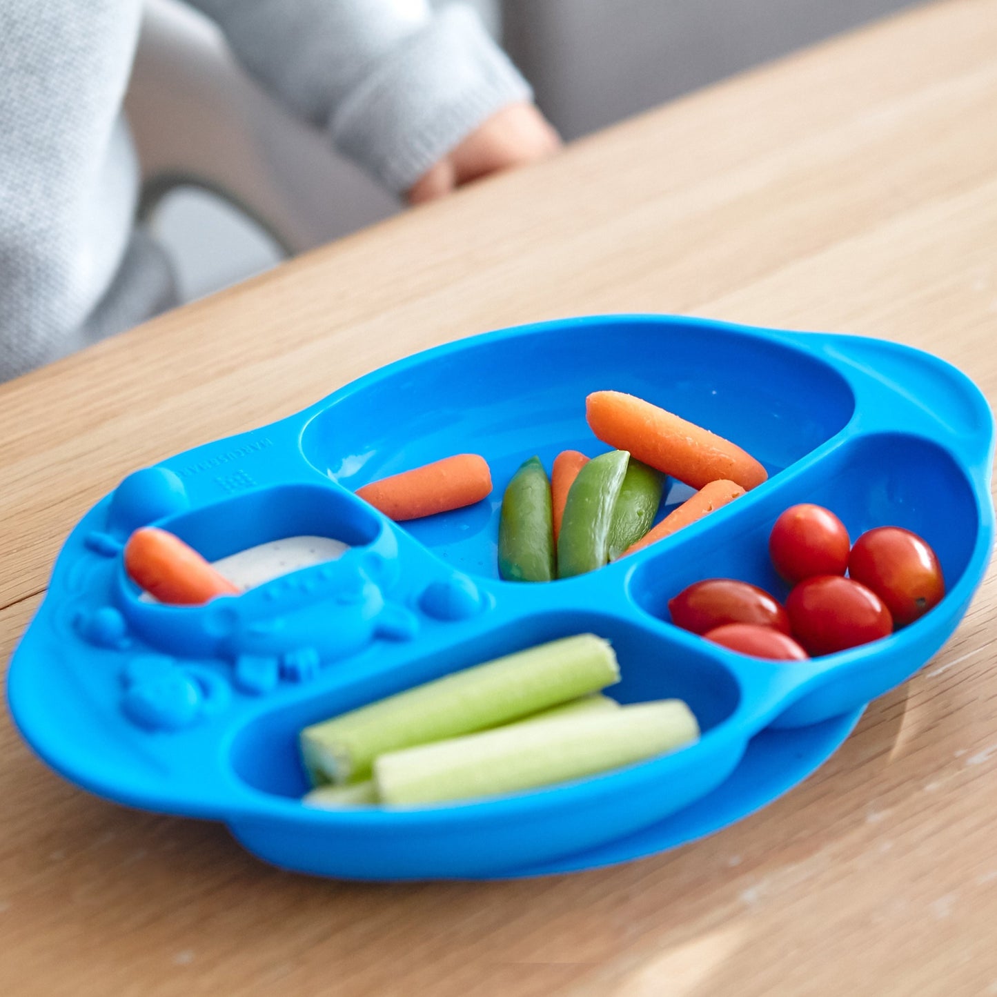 Marcus & Marcus Yummy Dips Suction Divided Plate