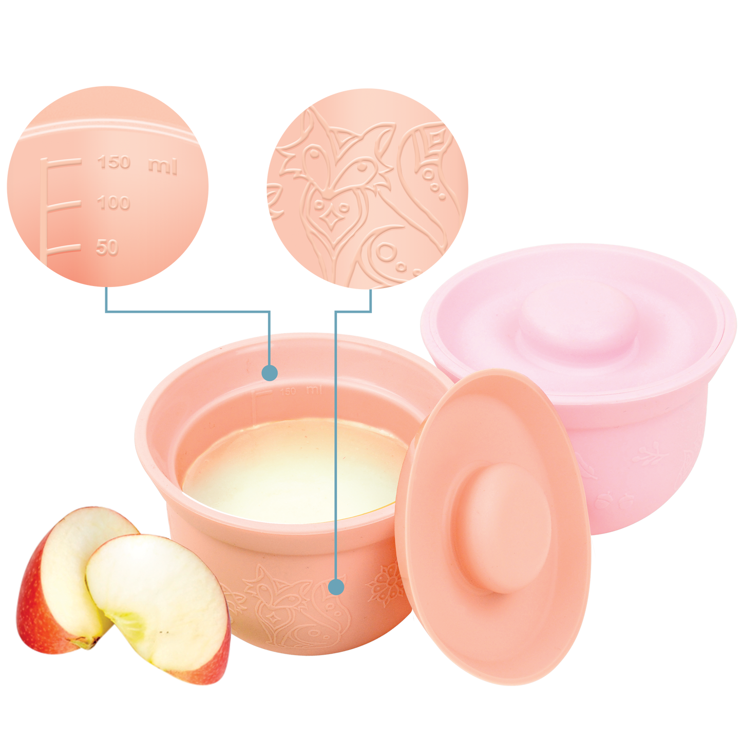 Wean Meister Silicone Mini AdoraBowls 2pk