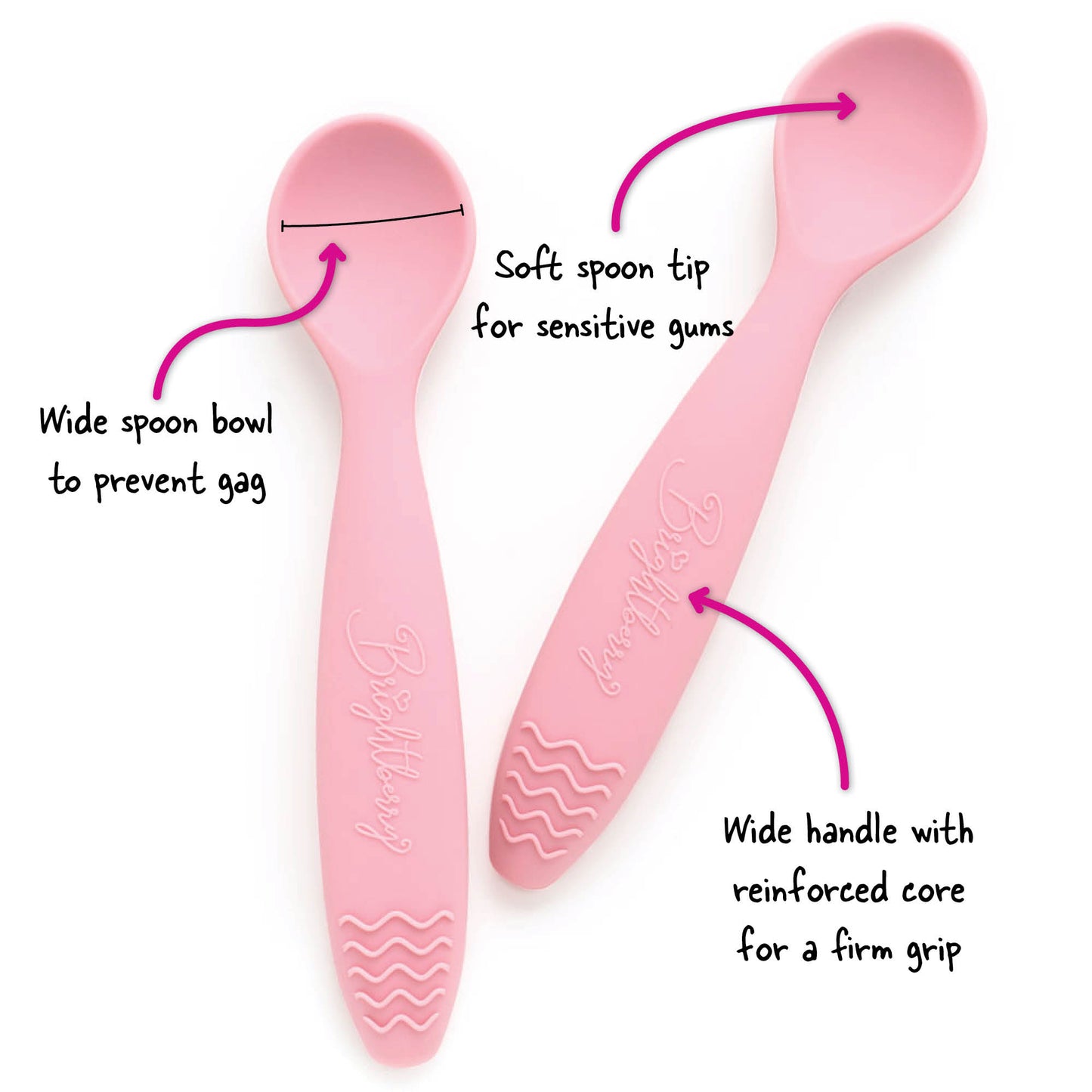 Brightberry 2-in-1 Silicone Spoons and Teether