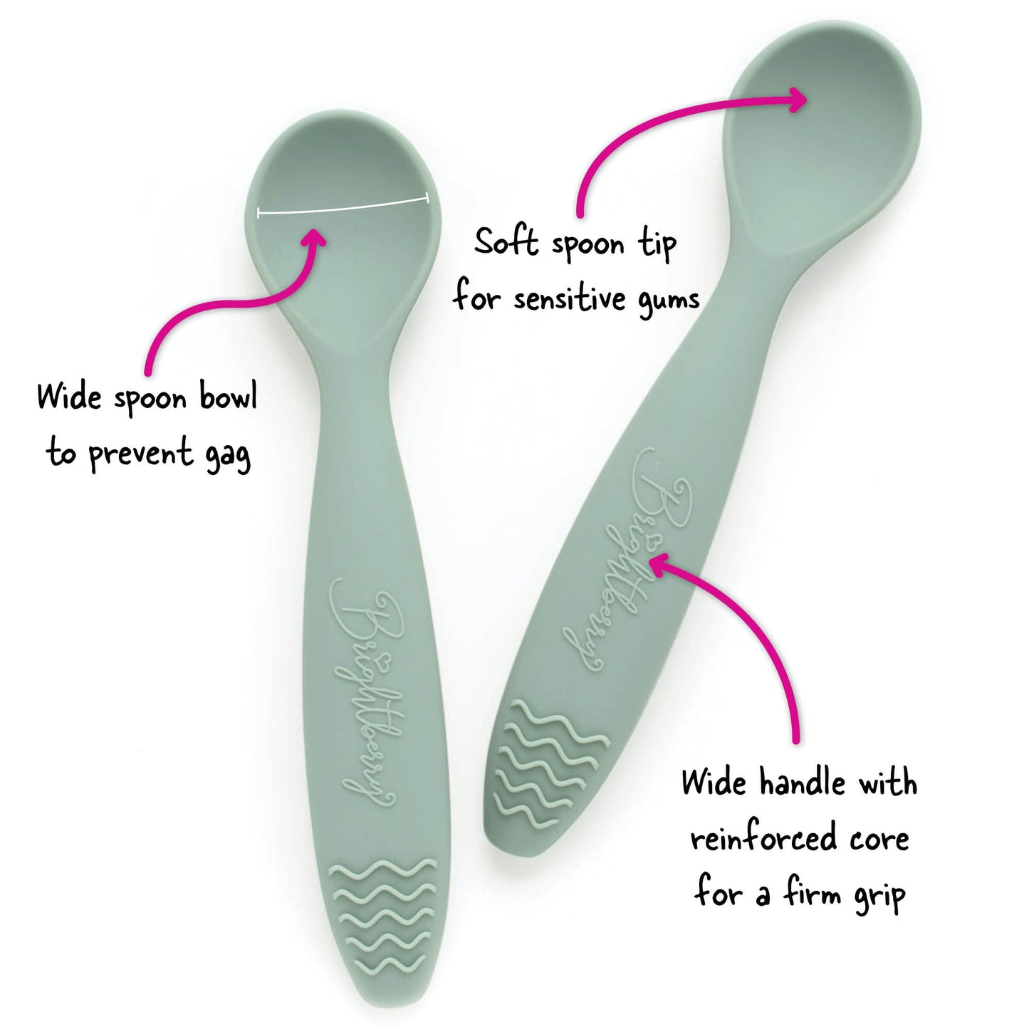 Brightberry 2-in-1 Silicone Spoons and Teether