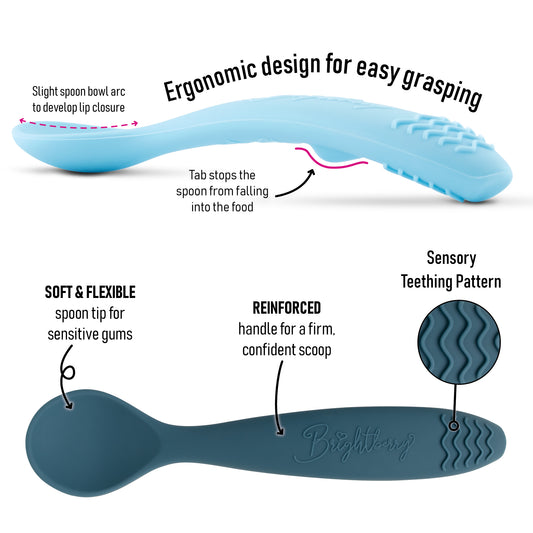 Brightberry 2-in-1 Silicone Spoons and Teether