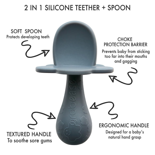 Grabease Double Silicone Baby Spoon Set - Stage 1