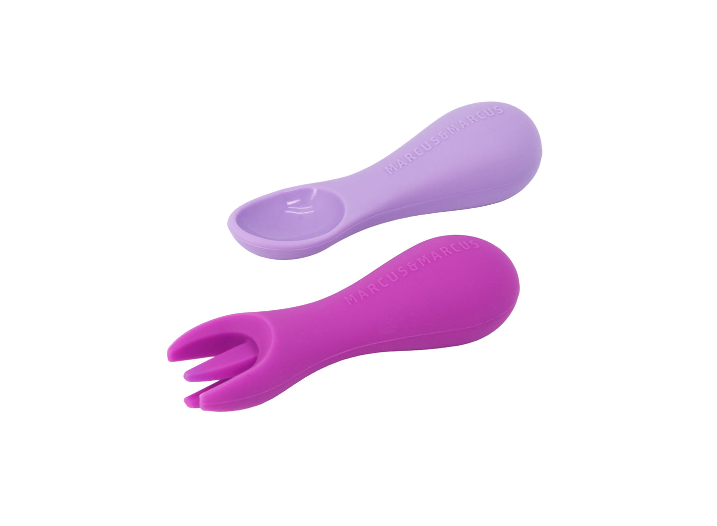 Marcus & Marcus Silicone Palm Grasp Spoon and Fork Set
