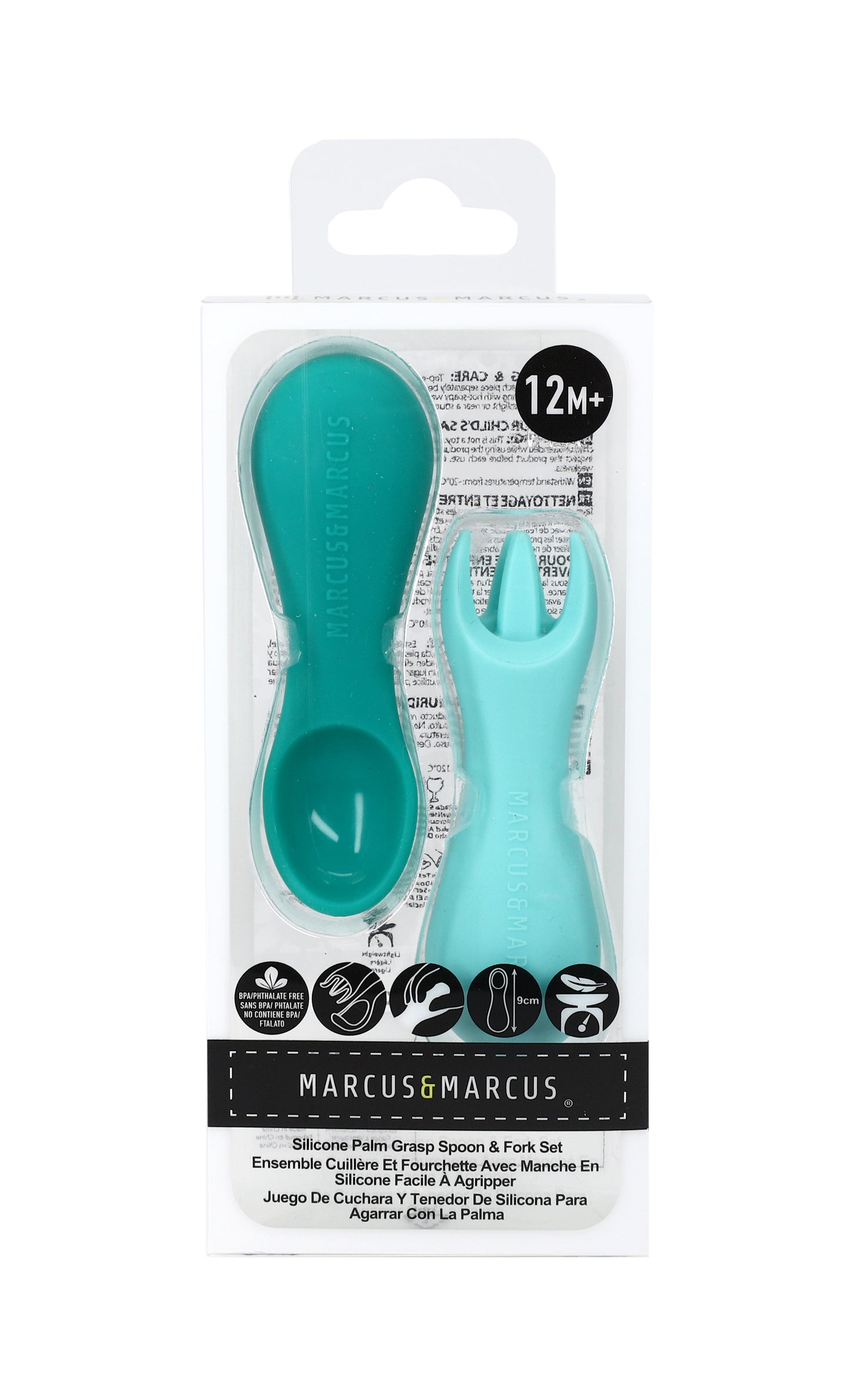 Marcus & Marcus Silicone Palm Grasp Spoon and Fork Set